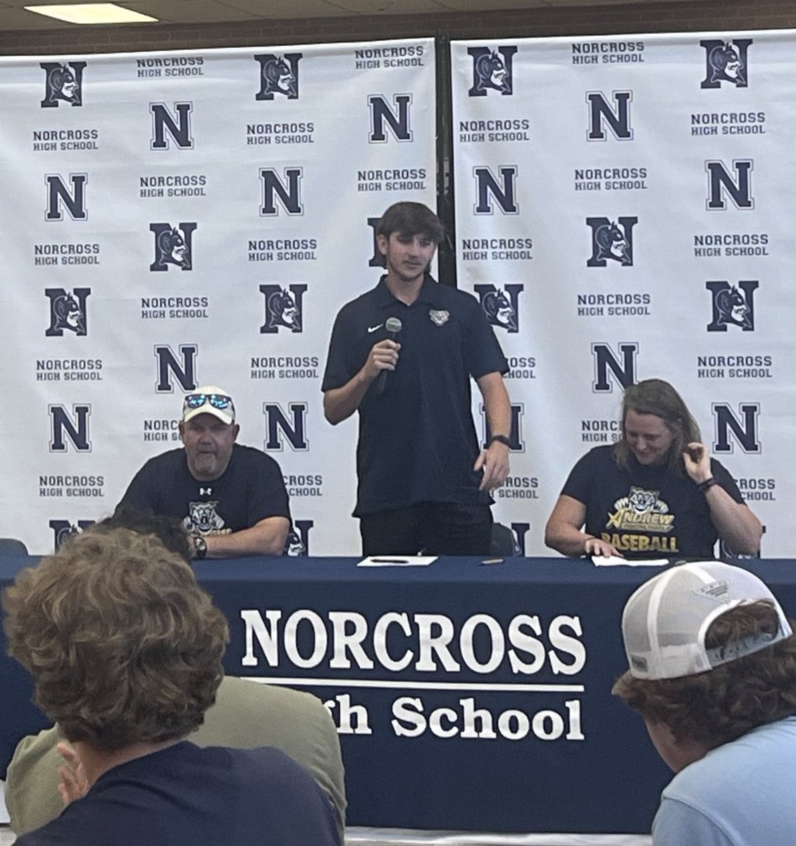 Congratulations to <a href="/SamChoate5/">Sam Choate</a> on signing with Augusta College and to <a href="/CarterCocks23/">Carter Cocks</a> for signing with Andrew College to continue their academic and baseball careers! #GoDevils