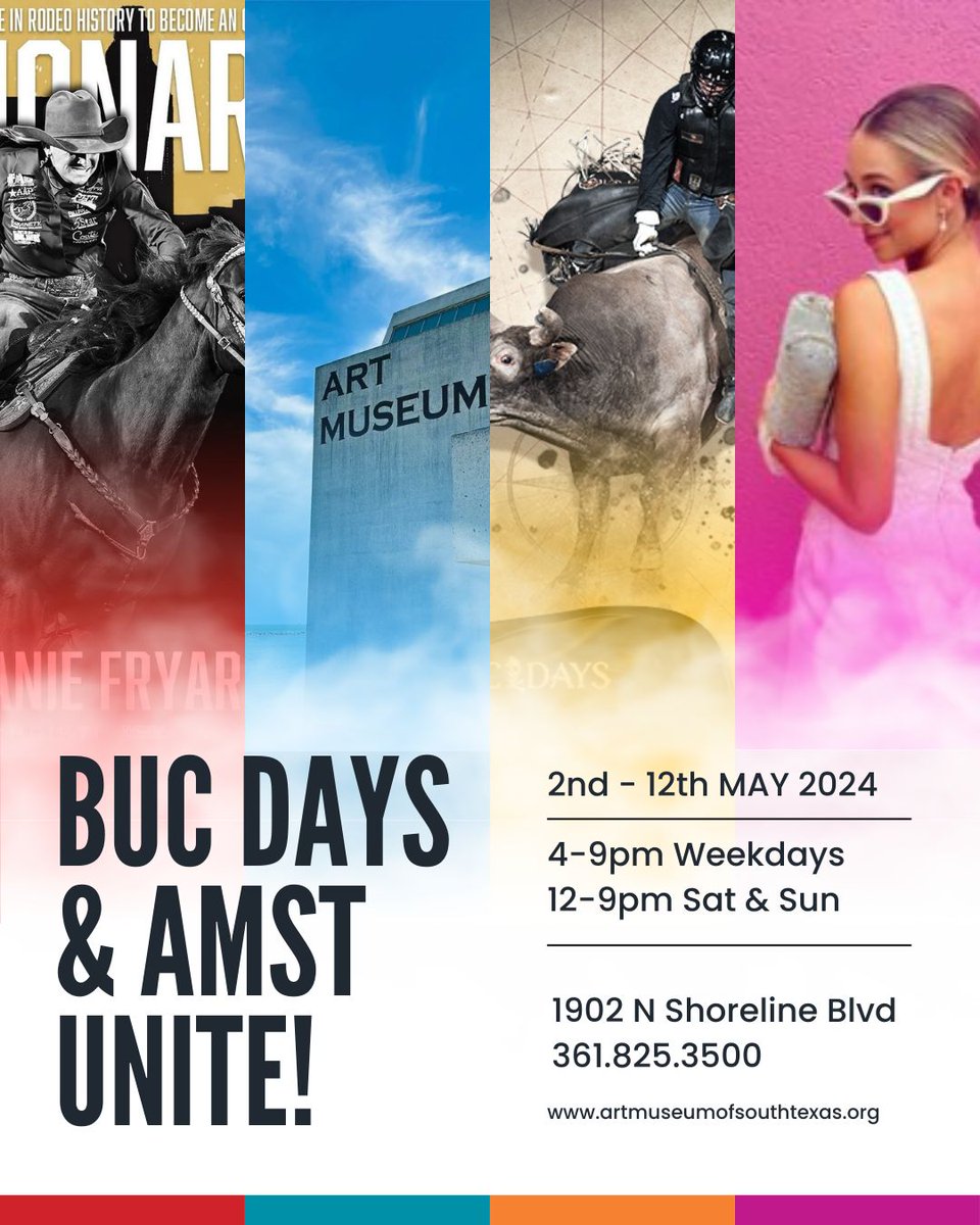 Beginning TOMORROW, May 2, 2024, @bucdays will partner with the @visitamst and @ccmsh. Admission to Buc Days gives visitors access to AMST. Members of the Art Museum who show their membership card at any Buc Days entrance will get in for FREE. 

INFO: buff.ly/4dnCpmF