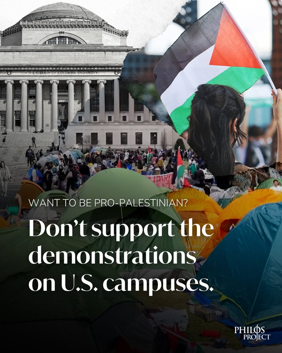 How can Christians respond to the college protests? While peaceful protests are lawful, there are better ways to help Palestinians than supporting Hamas’ war, calling for the destruction of Israel, & openly threatening Jews’ safety. Read from Philos: ⬇️ philos.link/4bh1qOx