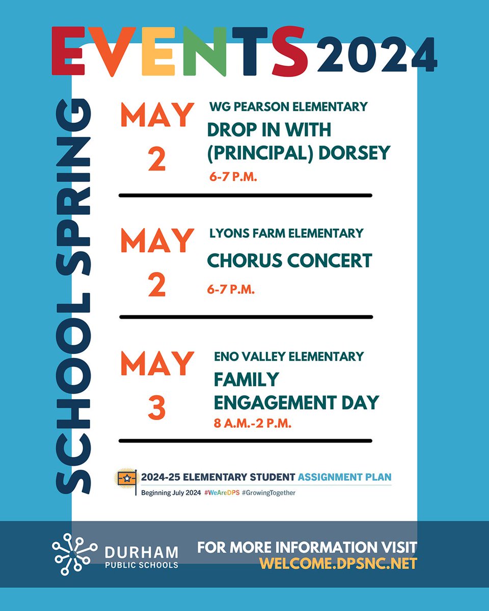 Prepare for the upcoming school year by joining one of our school's spring welcome events! Discover your new community or strengthen connections within your current school. Explore more events at bit.ly/3Tr9KUV.