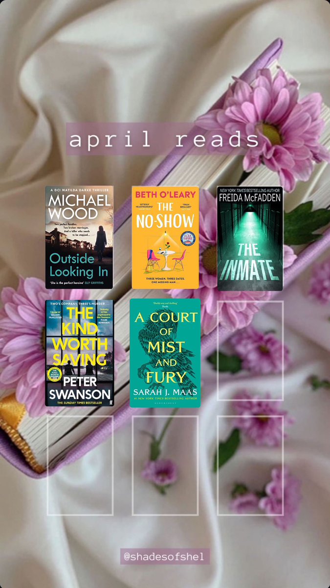 ✨April Wrap Up✨ Only 5 books read as life was suddenly very busy and I had a little Barcelona trip thrown in at the end of the month. I’d say A Court of Mist and Fury comes out top this month as I really loved being immersed in another world! #AprilWrapUp #BookTwitter