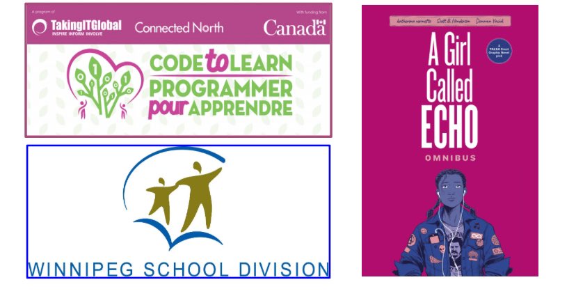 goddard_dorothy's tweet image. A Girl Called Echo by Katherina Vermette was created with support from @EcoleKelvinHS  students, @WinnipegSD teachers, @MichaelQ_Lynx of LYNX and for the funding from @CanCodeToLearn A message from the students  “Share this learning it needs to be heard.”