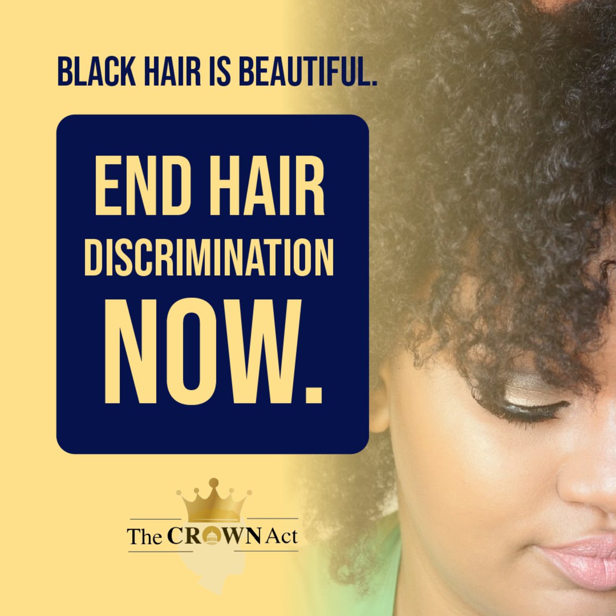 The CROWN Act will put an end to race-based hair discrimination in schools and workplaces. This legislation is long overdue! Let’s work together to create a world where everyone’s beauty is celebrated and respected. #CrownAct 👑