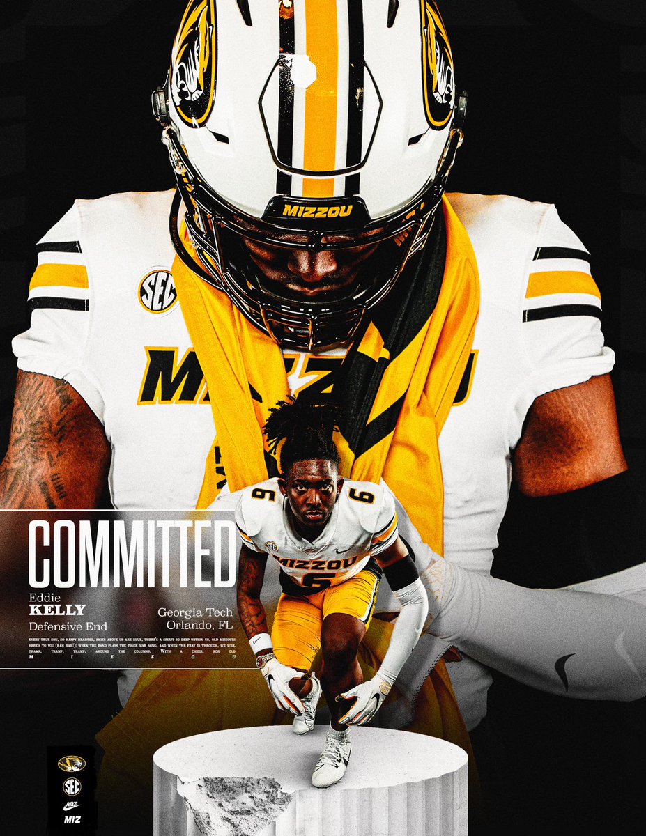 Truly blessed and honored to announce that I will be Committing to the university of Mizzou🐯@MizzouFootball @coachbrianearly @CoachDrinkwitz