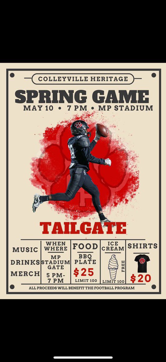 PantherFBBoost's tweet photo. Friday May 10th!!! Join us for TAILGATE @ 5:00!! Food, shirts, ice cream - bring the family!! All welcome! Game at 7:00. https://t.co/jAnjCvcxvK