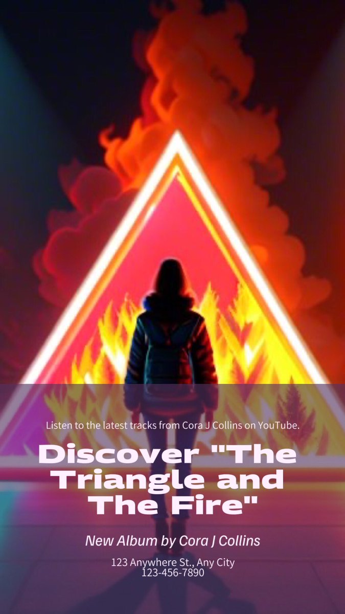 CoraJCollins6's tweet image. Hey guys, I just wanted to let you know that The Triangle and the Fire Album is already released, so be sure to check it out. It&apos;s been a dream come true, and I hope you enjoy it as much as I do. #TheTriangleAndTheFireAlbum #Released #ExcitementLevel = 🔥🔥🔥