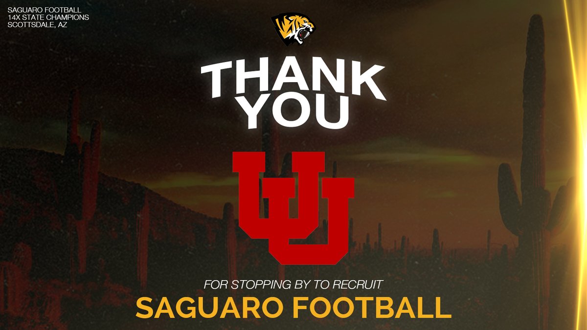 Thank you @FWhittinghamJr for making Saguaro a priority on your recruiting trip this spring! #SagU | @D_TKelly