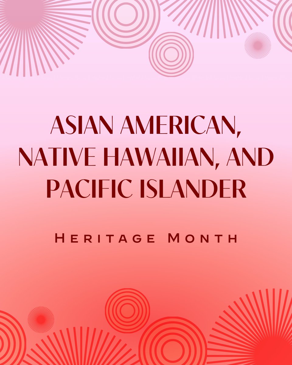 Happy Asian American, Native Hawaiian, and Pacific Islander Heritage Month. Throughout this month, we celebrate the AA & NHPI artists, entrepreneurs, community leaders, scientists, and so many others who shape our American story.