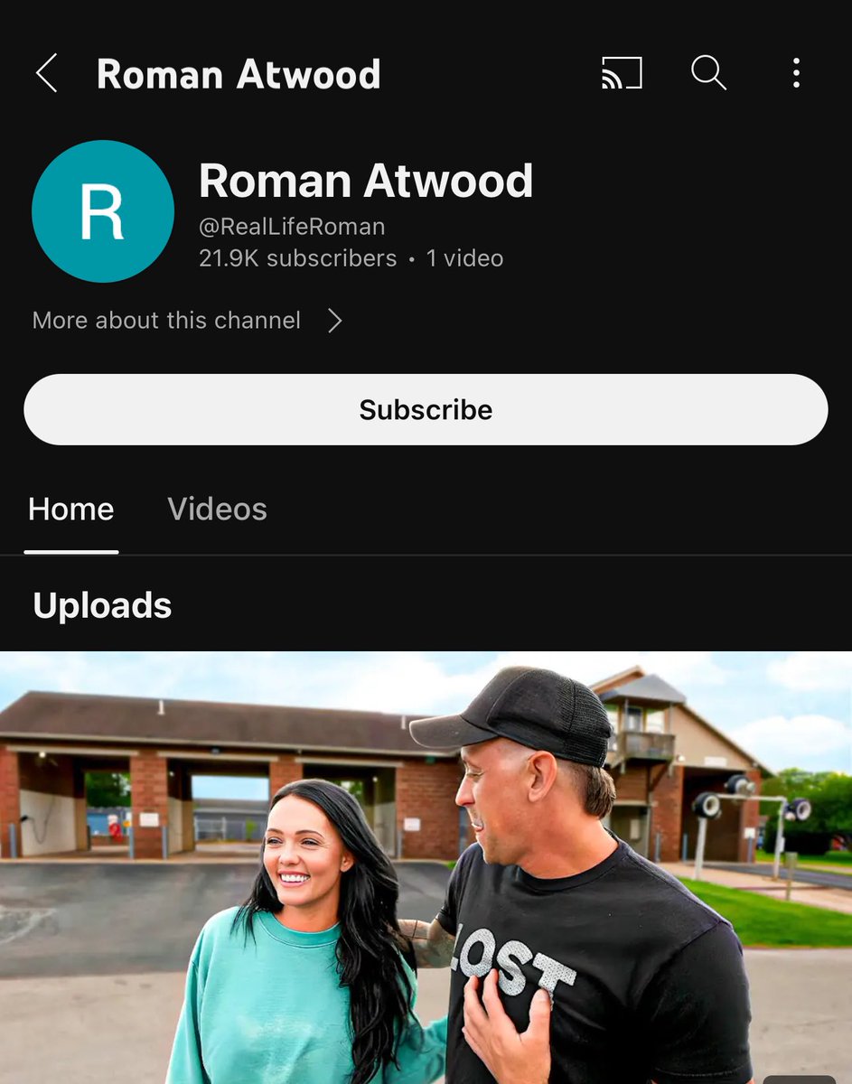 The new channel doesn’t even have a profile picture 🤣
