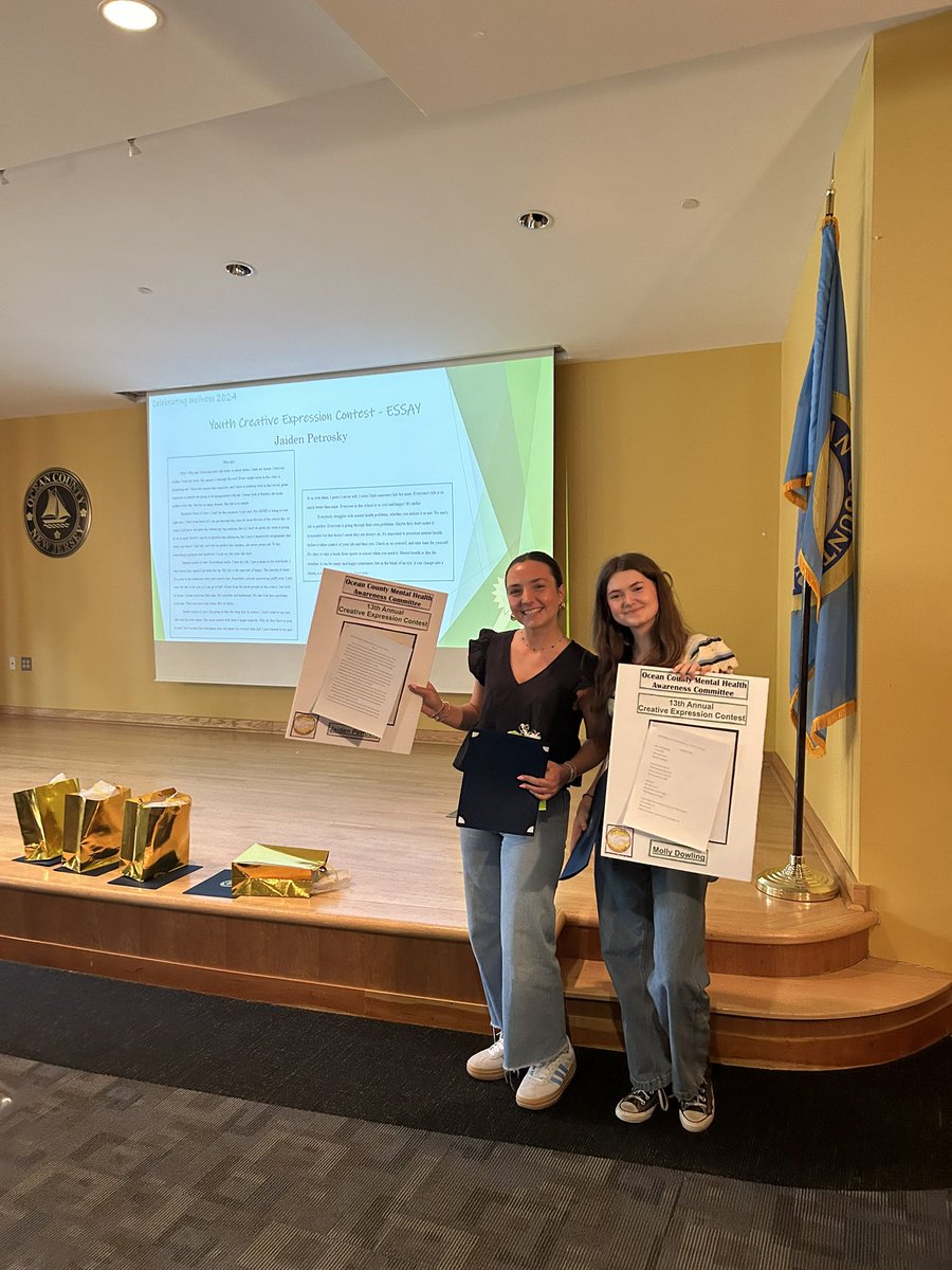 Congrats to my amazing students who won the poem and essay contest for the Ocean County Mental Health Commission! #pantherpath <a href="/PtBoroSchools/">Point Pleasant Schools</a>