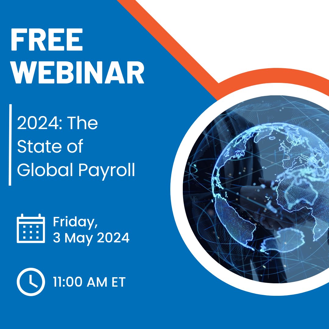 Join us Friday, 3 May at 11 AM ET for another #GlobalPayWeek exclusive webinar! This webinar will dive into the results of the 2024 “Getting the World Paid” survey and the current state of #globalpayroll. hubs.li/Q02vNVQn0