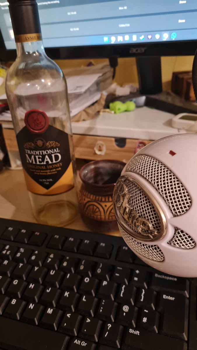 Happiness is a bottle of mead and a microphone 🥃🎙 Another episode in the can! (Mead purchased from @LBWdrinksltd)