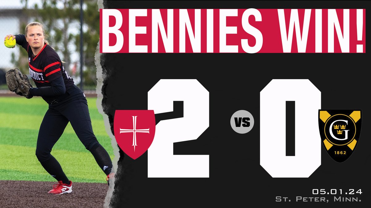 Bennies take game 1 against the Gusties! #BennieNation @CSBSoftball