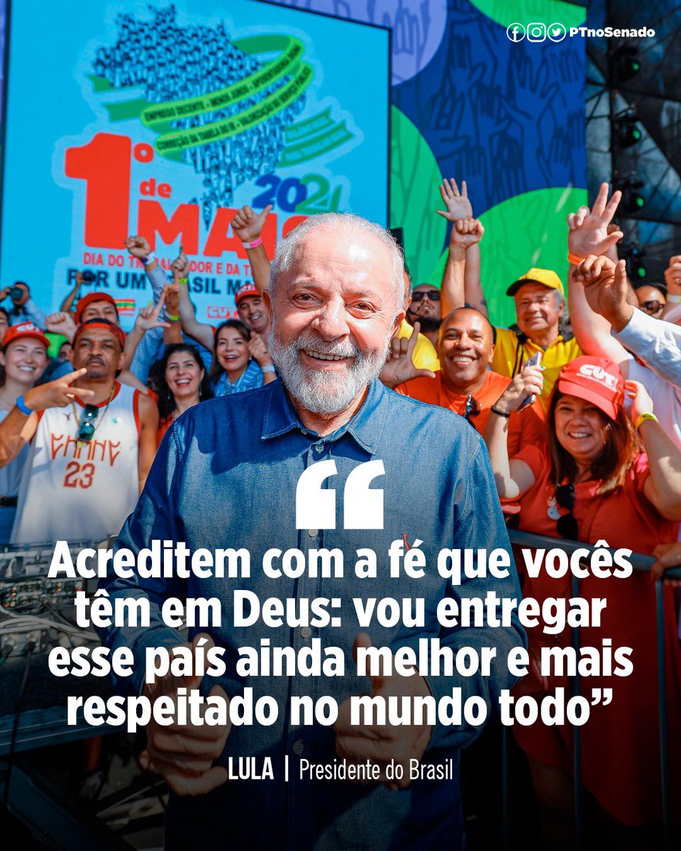 Tenham fé no Brasil! Estamos no rumo certo.