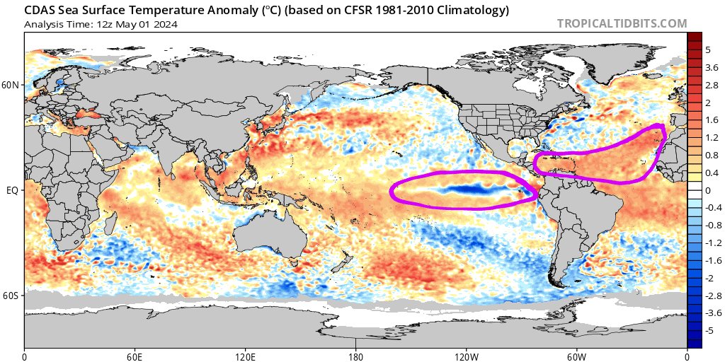 🌀 The Atlantic hurricane season nears, and two key oceanic regions are flashing signs of above-average storm activity. Developing La Niña is beginning to spread cold water across the equatorial Pacific, and the tropical Atlantic is warmer than normal. This contrast generally…