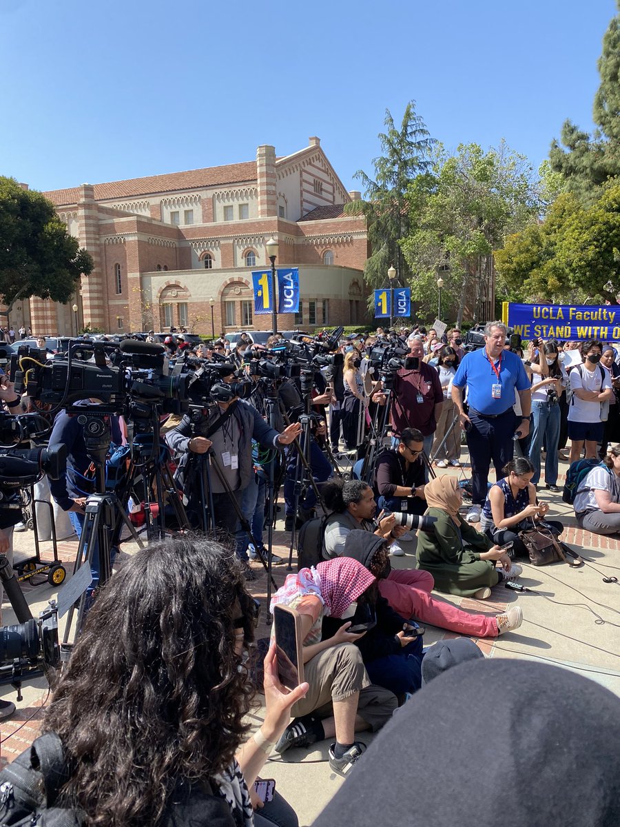 Encampment leaders are holding a press conference now at UCLA