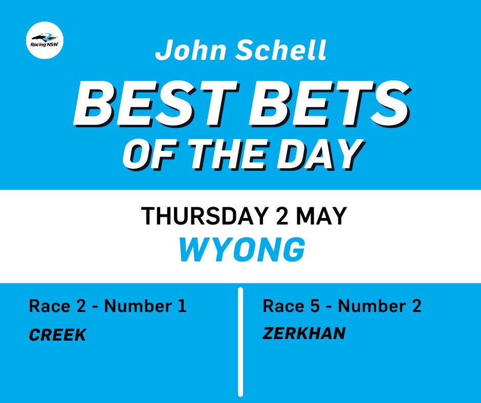 John Schell's Tips For Wyong (Thursday) - tinyurl.com/yuhk8zwy