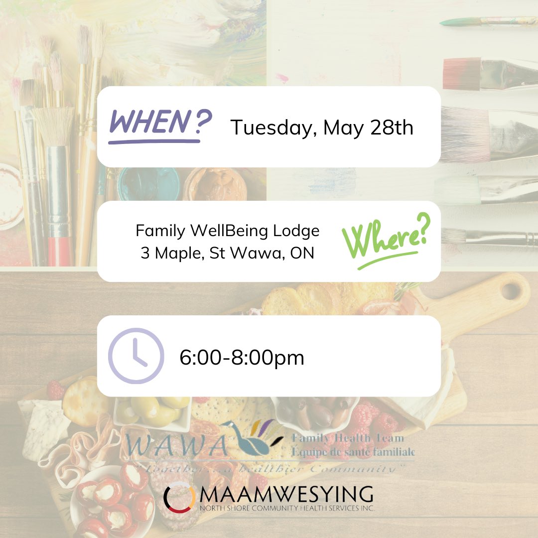 *MUST REGISTER* 

Girls age 14-19 Charcuterie and Paint Night! 🎨 

Find the link in our bio and attached below ⬇️ 
eventbrite.ca/e/charcuterie-…