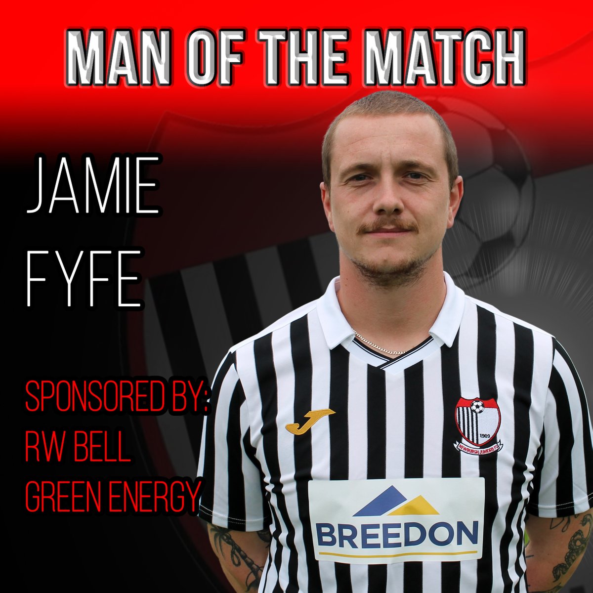 Plenty of candidates for the award in tonight's much needed (and deserved) win over Kennoway but @JamieFyfe95 gets the nod. Well done, Jamie!