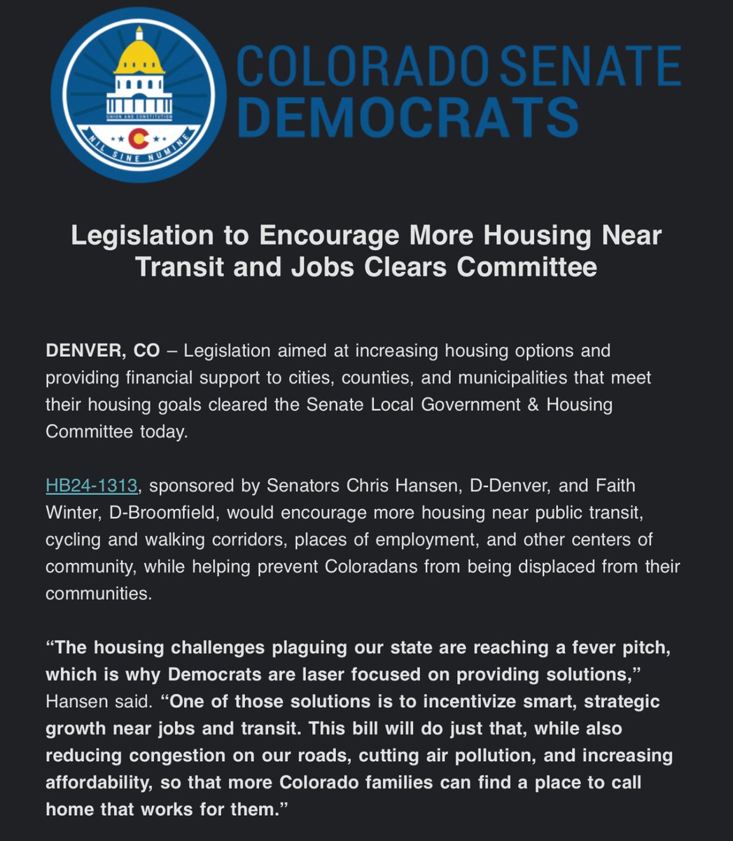 The housing challenges plaguing our state are reaching a fever pitch, which is why Democrats are laser focused on providing solutions Read more here ⬇️ senatedems.co/newsroom/legis…