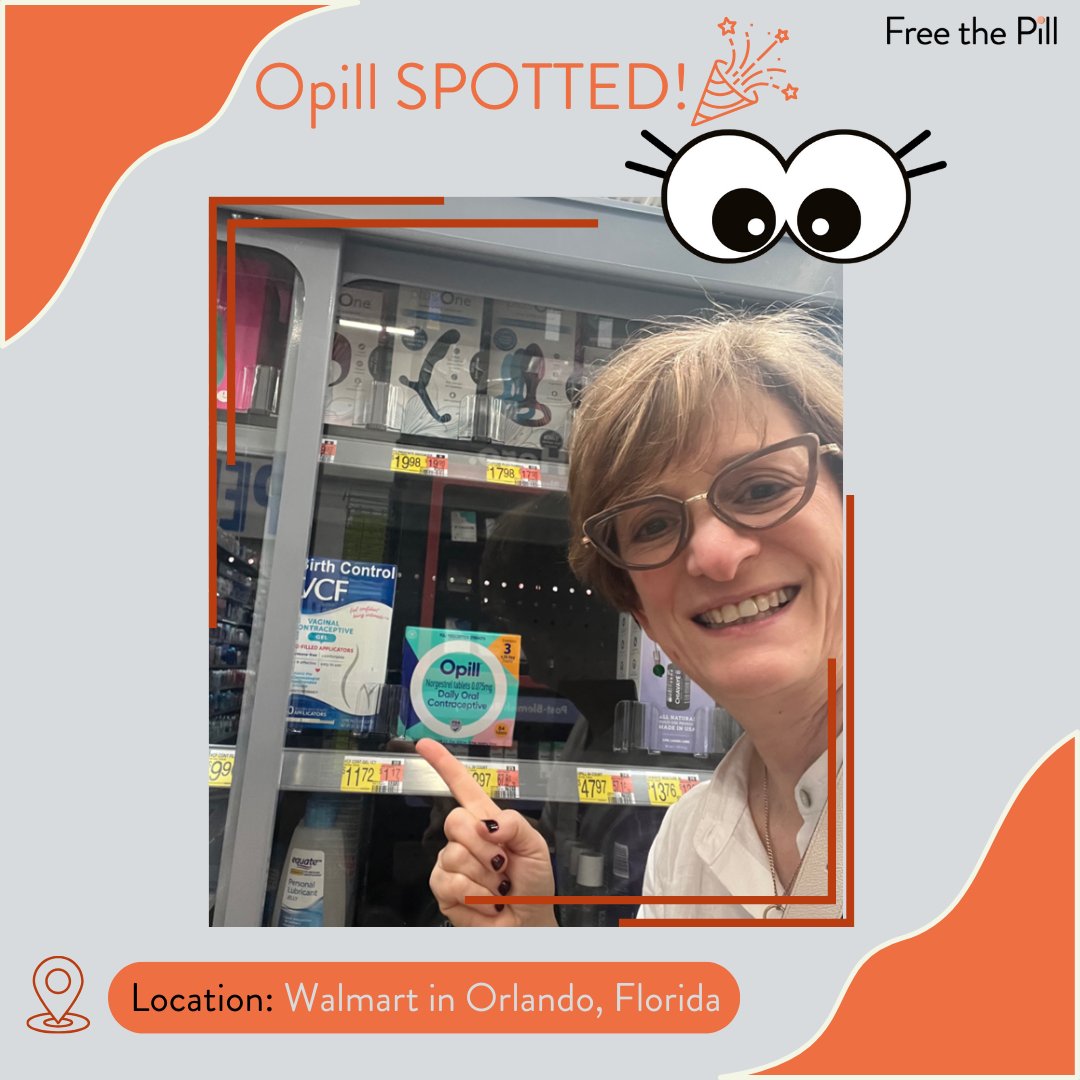 #FreeThePill Day is next week!

As we count down the days till May 9, we're sharing Opill sightings from partners across the country 👀  

These coalition members found Opill on the shelf in the country's three most populous states: California, Texas, and Florida! 🥳💊