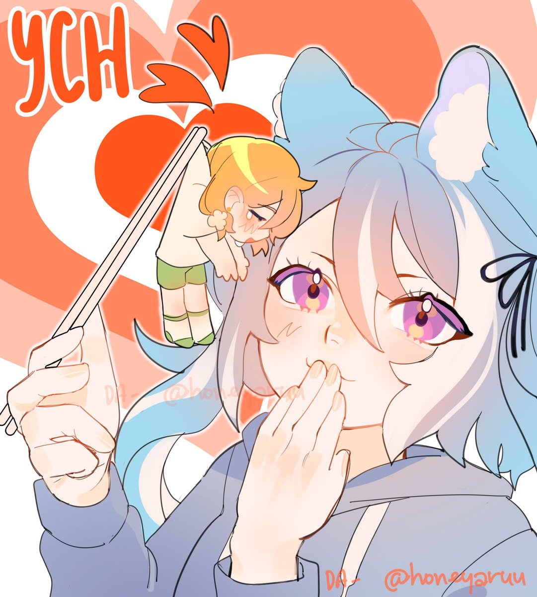 YCH 🍣

SP - $35
- 3 slots open

Payments are made through PayPal, Payoneer or Ko-fi (USD)

To take a slot, DM me here or in Discord (honeyaruu) 
Examples in reply

#YCH