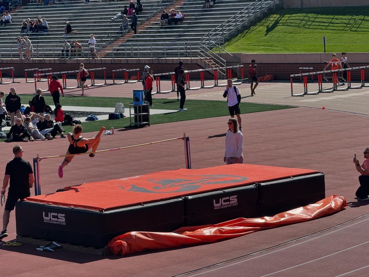 Our Rockford Track and Field vs. East Kentwood. Was able to see some of the field events: long jump, pole vault, shot put, discus, high jump. Go Rams! #RamPride