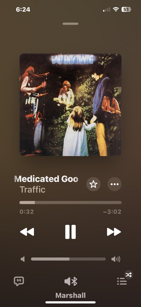 60’s Rock Playlist. Current groove. #NowPlaying #Traffic #Goo