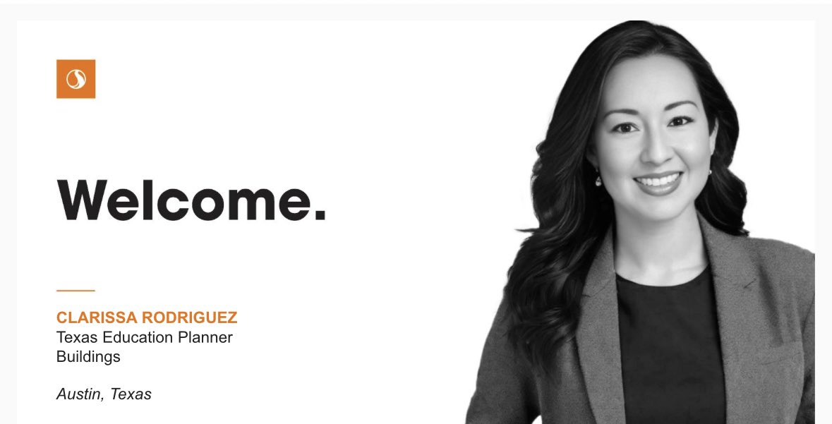 We are excited to welcome @CMRodriguez to the @Stantec Texas Buildings team.  Clarissa brings many years of educational experience to the group.  #stantecedu