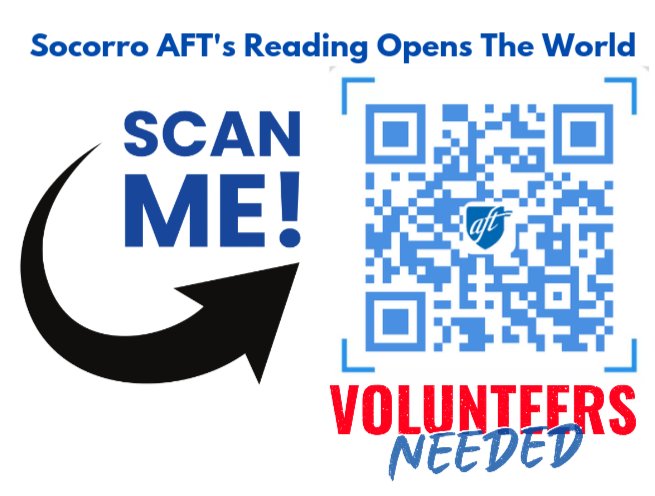 Only 10 days until @AFTunion @SOCORROAFT @FirstBook Reading Opens the World 🌎 
40,000 Free Book Distribution @SocorroISD 

Join us May 11th from 10am to 2pm at the DSC Tech Bldg located at 12440 Rojas 

🖱Pre-register now to avoid the lines.
firstbook.org/aft/

#TeamSISD