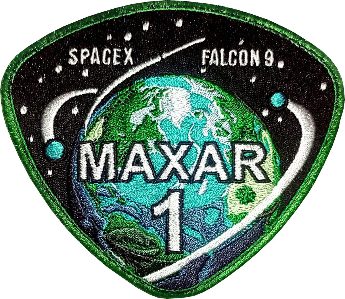This is the @SpaceX mission patch for the MAXAR-1 (Worldview 1&2) launch shortly from VSFB's SLC-4E.