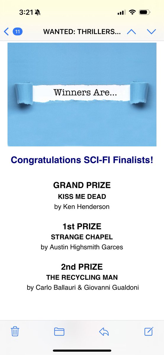 My SciFi pilot “Strange Chapel” won 1st Prize in the @fadeinawards SciFi competition!! 🤯🤯🤯