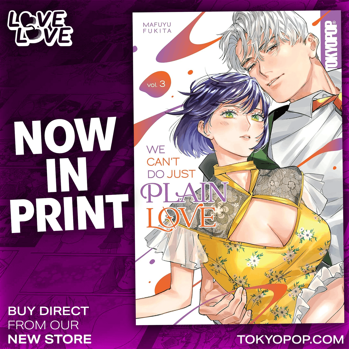 Office worker Sakura Yuino has been working diligently with her boss, Tatsuki Kiritani, on their 'special training' to help him overcome his arousal problem and things are going well. Perhaps too well... We Can't Do Just Plain Love, Vol 3 is now in print bit.ly/3yb6TYU