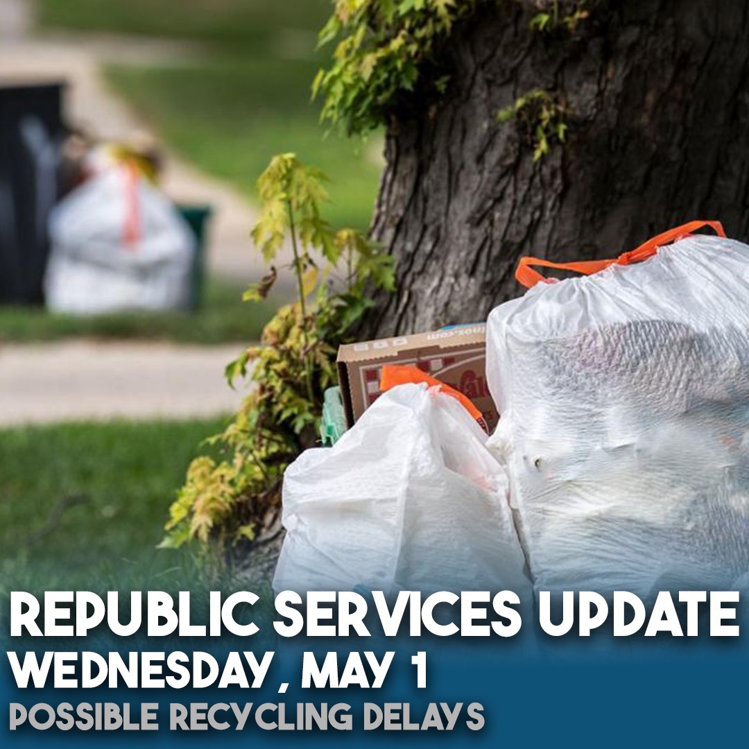 Heads up, Coppell. Republic Services has informed us that they might not finish their recycling routes today. While they are trying their best to finish, they will return tomorrow if needed. ♻️