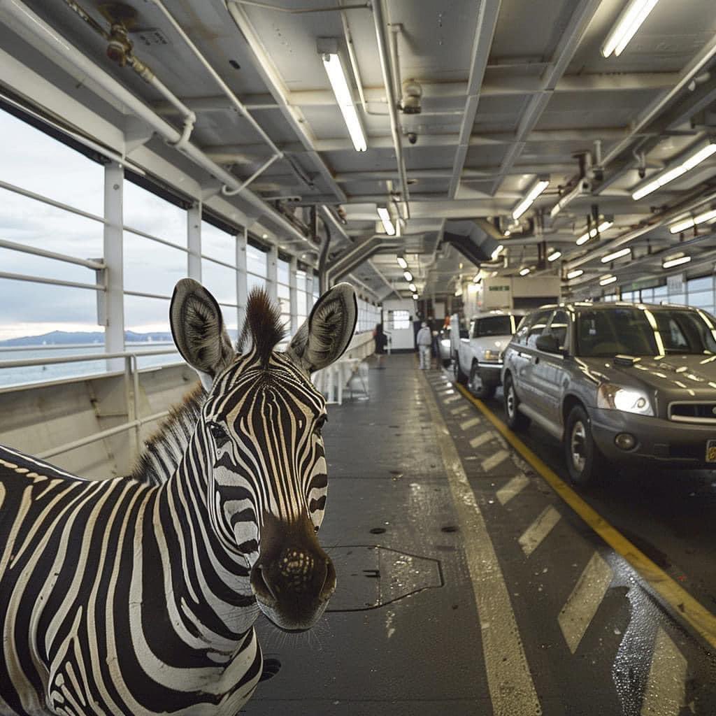 Apparently the zebra that escaped from the North Bend facility was last seen on the ferry to Bremerton.