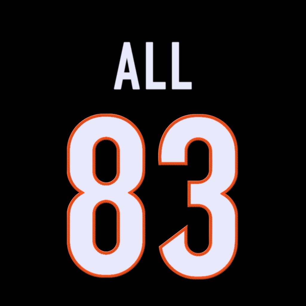 Cincinnati Bengals TE Erick All (@eallindi83) is wearing number 83. Last assigned to Tyler Boyd. #RuleTheJungle