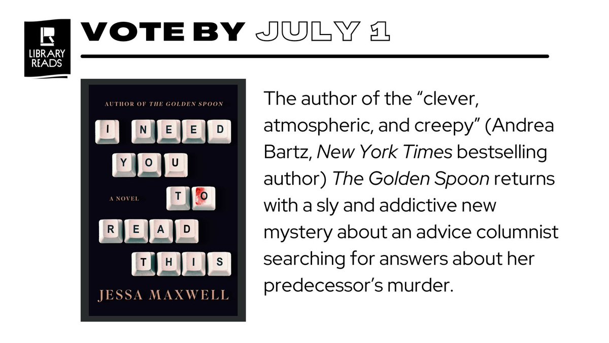 The author of 'The Golden Spoon' is back in this riveting mystery about a woman who steps into the shoes of an anonymous, popular advice columnist after her predecessor was murdered. Will she be the next victim? #EWGC @AtriaBooks