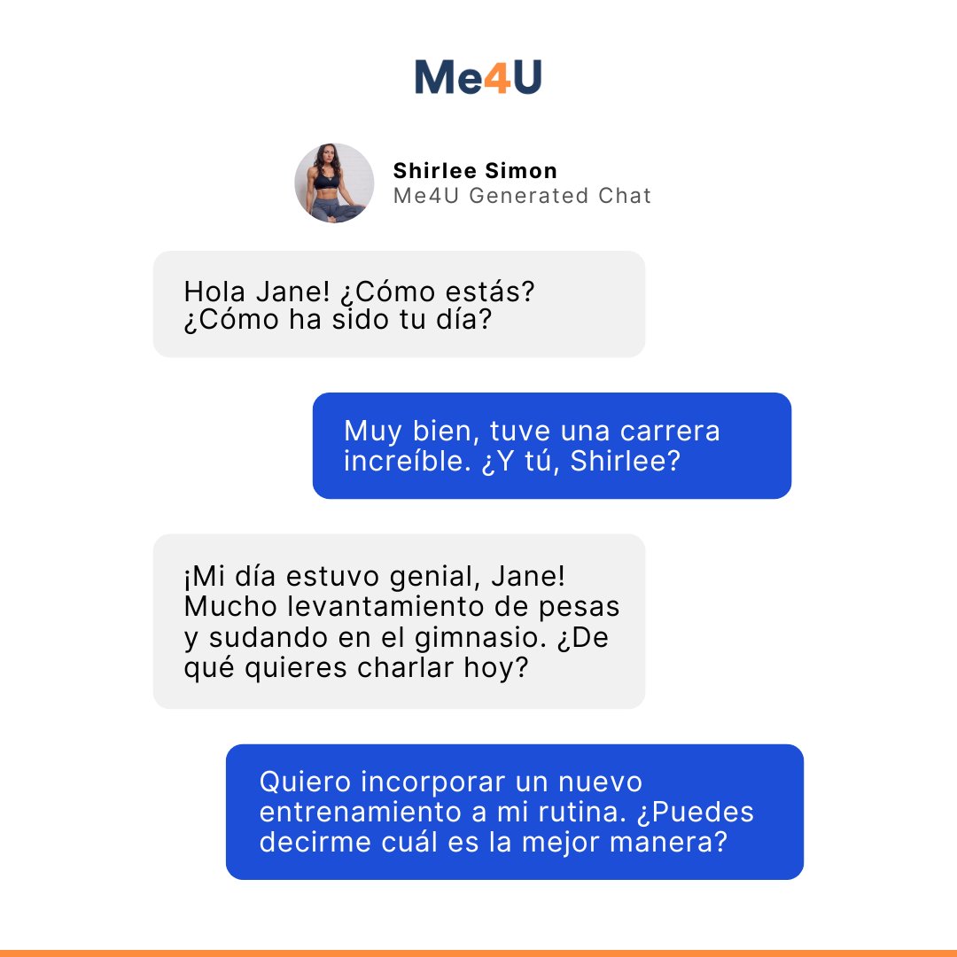 Language differences? No problem! On Me4U, it doesn’t matter if you’re saying 'hello' in English or 'hola' in Spanish, our creators speak your language. Literally.

#me4u #aichatbot #aicommunity #aitech #aitechnology #aibot #aipowered #chatbots #generativeai