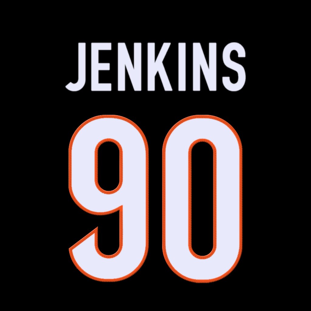 Cincinnati Bengals DL Kris Jenkins (@KrisJenkinsJr1) is wearing number 90. Last assigned to Travis Bell. #RuleTheJungle