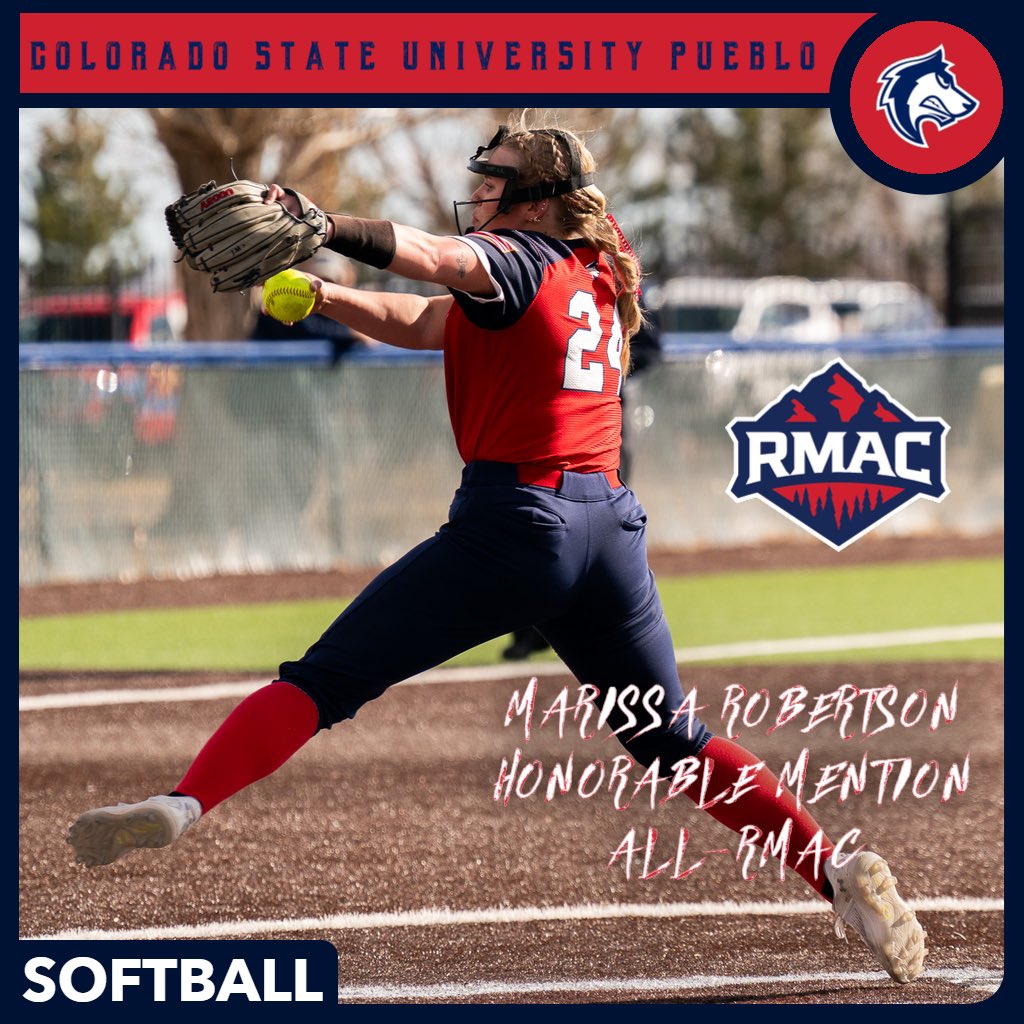 🚨 CONGRATS to Marissa Robertson on being named All-RMAC Honorable Mention This season, Robertson did double duties for the Pack in the pitcher's circle and at the plate #DevelopingChampions #ThePackWay