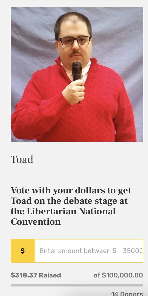 This is one of the Libertarian candidates for POTUS. I googled him and found nothing.