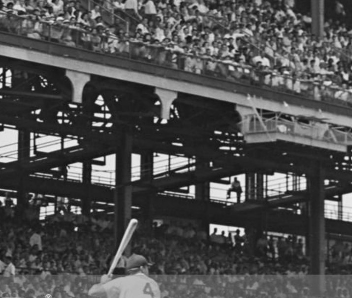 Ebbets Field's distinctive 'T' shaped brackets adorned the front of the upper deck after the trusses were modified in 1929 to accommodate new upper box seating and press boxes. #Brooklyn #Dodgers #VirtualEbbets #Ballpark