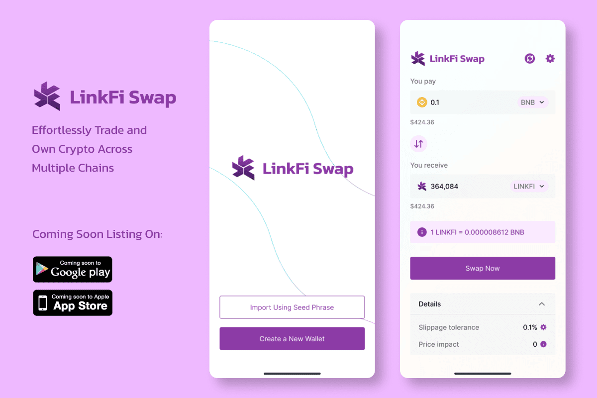 Trade crypto anytime, anywhere!  Our mobile app (coming soon) makes on-the-go crypto trading a breeze. Stay tuned for updates!
#LinkFi #DeFi #MobileApp