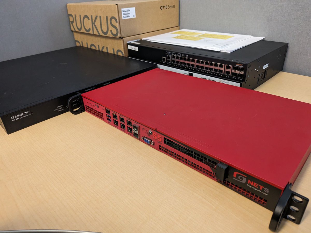 Always fun to see RG Nets in the wild! This is at @ruckusnetworks HQ being prepped for a PoC.

Our decade-long partnership with RUCKUS is thriving! Catch us at their #DellTechWorld booth for some fun and some exciting previews which #spoileralert may include our vision for #AI.