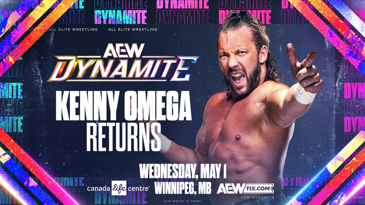 BIG night on #AEWDynamite as @KennyOmegaManX makes his long awaited return to @AEW! Get in on the action tonight at 8/7 CT on @tbsnetwork #TrustMe #AEW