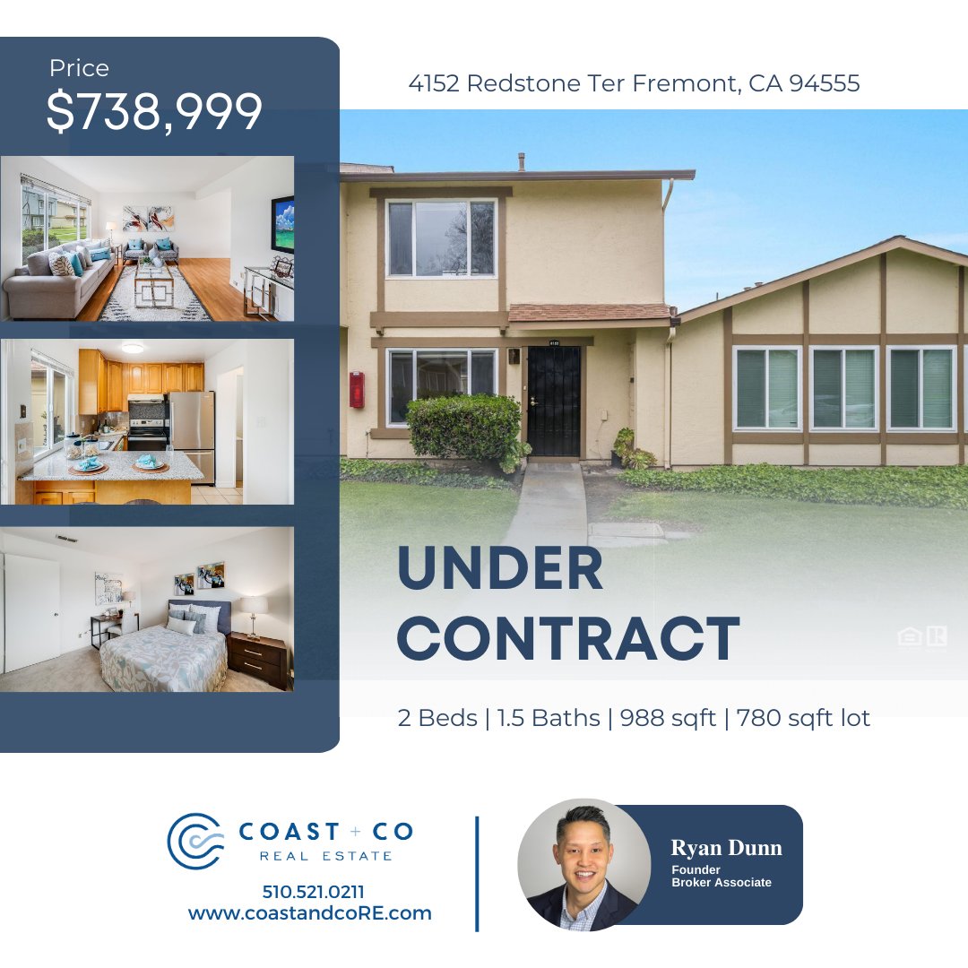 🚨 Breaking News! 🚨
This beautiful townhouse in Fremont's Northgate Community is officially under contract, with our team proudly representing the buyers. 
Click the link for additional photos and details!
👉 ryandunn.realscout.com/homesearch/lis…

#CoastAndCoSuccess #UnderContract #FremontCa