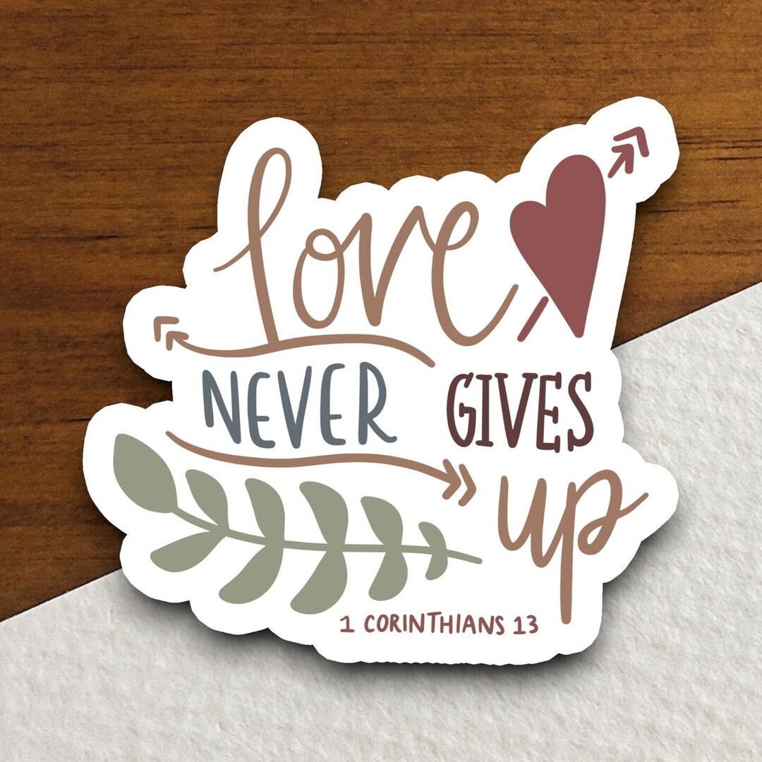 Top offer of the season! Love never gives up sticker, Christian stickers, planner stickers, laptop decal, bible journaling, faith sticker, Christian, Tumbler Sticker, now at an exclusive price of $2.69
#LaptopDecal #ChristianSticker #Christian #PlannerStickers #LaptopSticker #f…