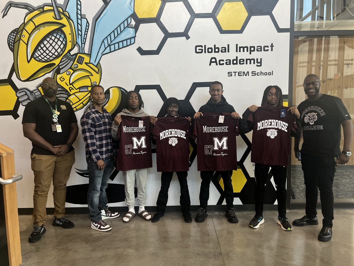 It’s Decision Day for the Class of 2024! While I am happy for all of our @GlobalImpactAc1 seniors, my heart is extremely glad for these young men for their acceptance and commitment to one of the greatest institutions, @Morehouse! Welcome to the House, ‘28!