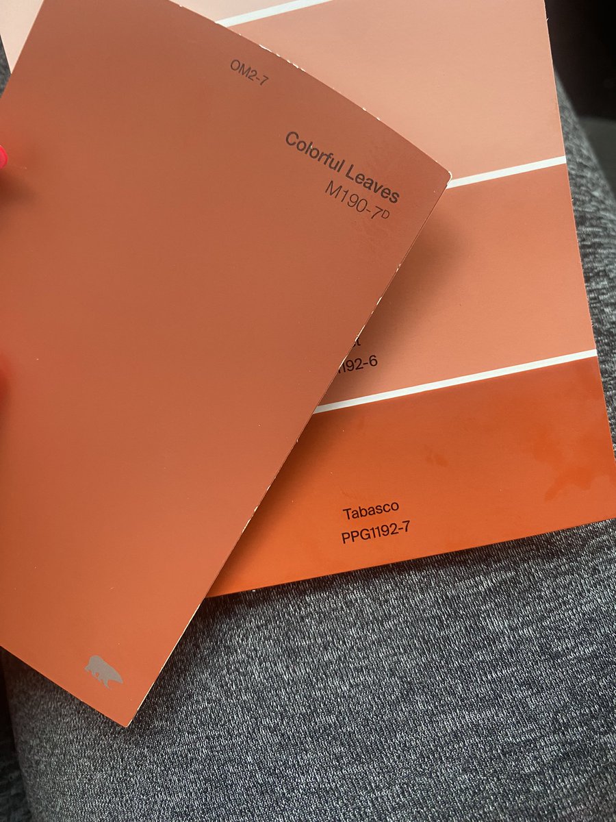 Painting my office soon… how dare @HomeDepot not have an exact paint shade for “Burnt Orange” but Hobby Lobby does! #disappointed 

One looks a lil too dark and the other looks a lil too light 🤔