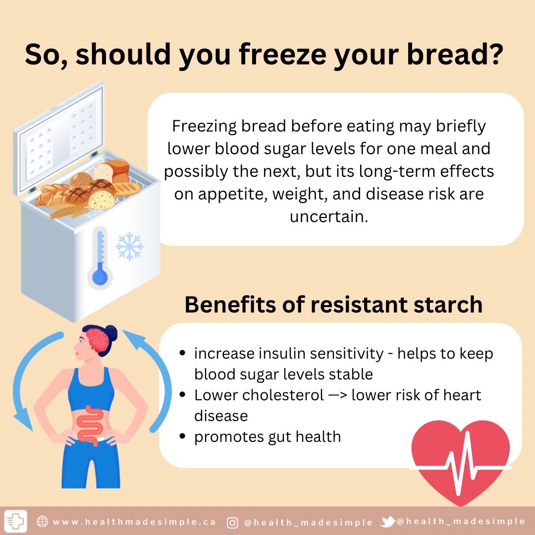 Should you freeze your bread?

#meded #foamed #cardiotwitter #kt #medtwitter #academicchatter #epitwitter #nutrition #healthyactofliving #healthmadesimple

instagram.com/p/C6cWUmkxi-P/…